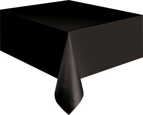 Black Plastic Table Cover 54"x 108";1 Per Package