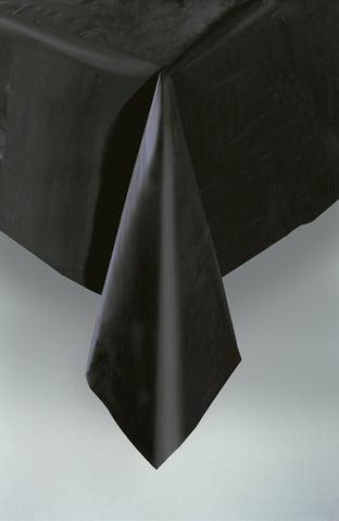 Black Plastic Table Cover 54"x 108";1 Per Package