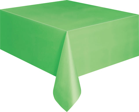 Lime Green Plastic Table Cover 54"x 108";1 Per Package