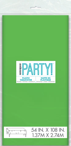 Lime Green Plastic Table Cover 54"x 108";1 Per Package