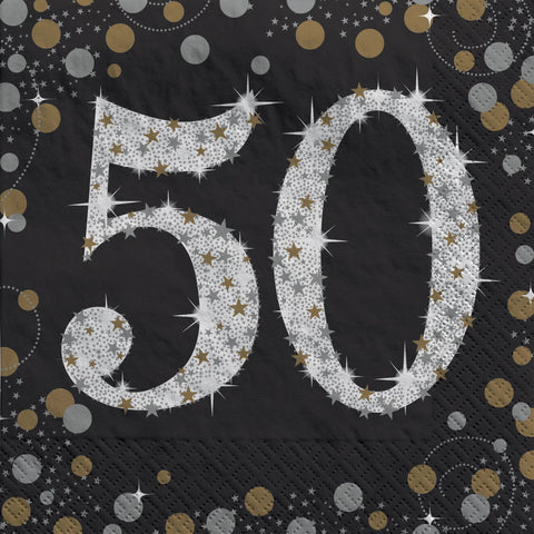 Sparkling Celebration 50th Luncheon Napkins Package of 16