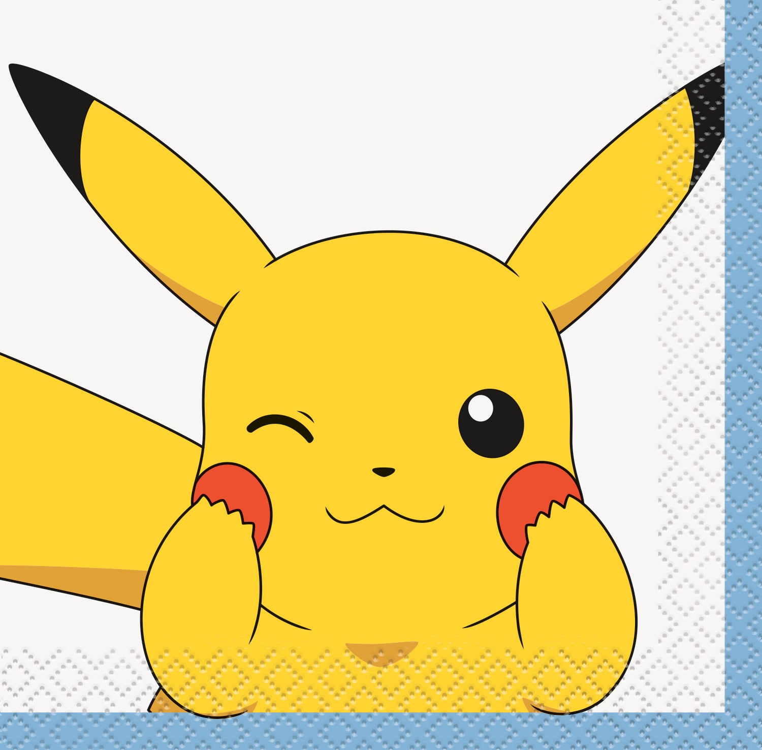 Pokémon Beverage Napkins 16ct in Manahawkin, NJ at Party Fair, showing Pikachu-themed paper beverage napkins for a Pokémon party