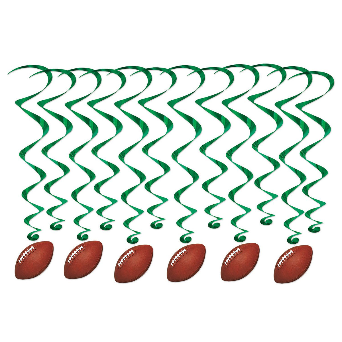 Football Whirls,&nbsp;6 whirls w/icons; 6 plain whirls, Size: 17½"-32½"
