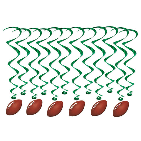 Football Whirls,&nbsp;6 whirls w/icons; 6 plain whirls, Size: 17½"-32½"