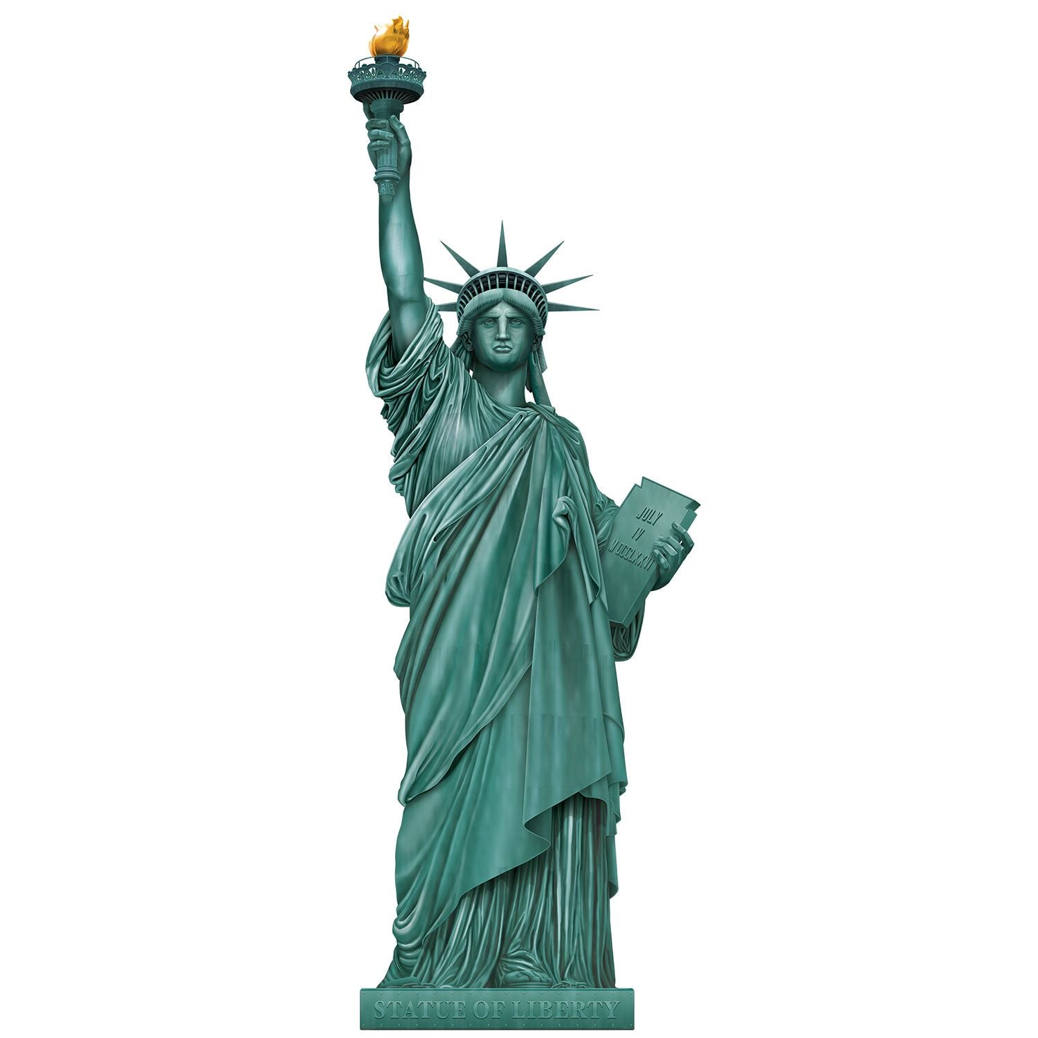Large Statue of Liberty cutout displayed for Fourth of July and patriotic party décor