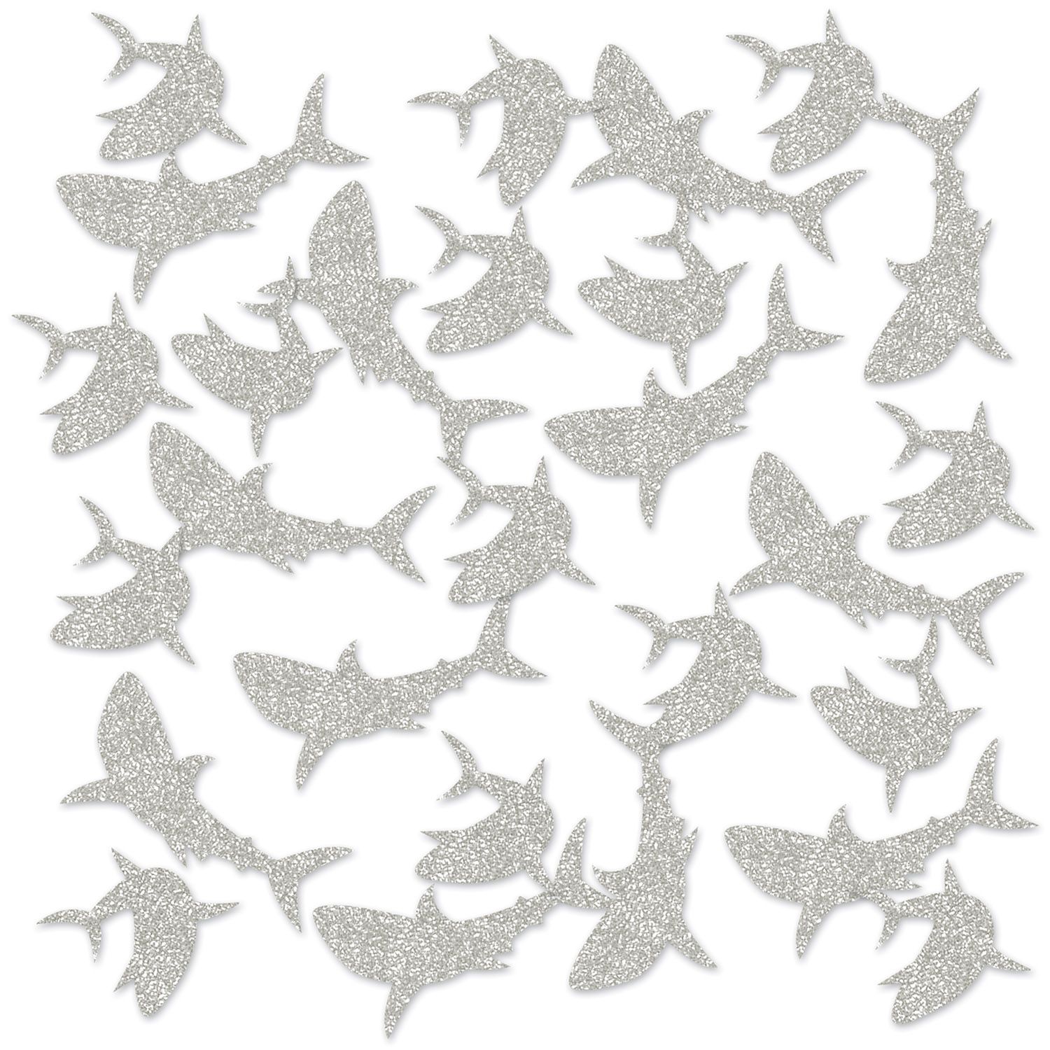 Shark Deluxe Sparkle Confetti large shark-shaped party decoration pieces from Party Fair in Manahawkin, NJ