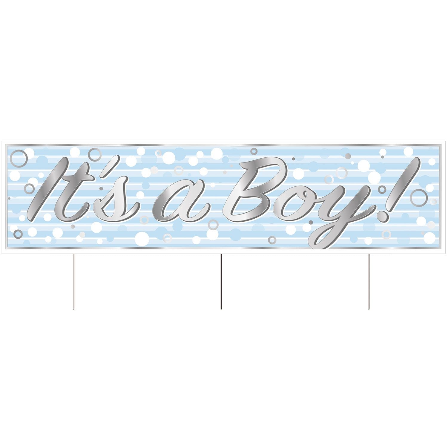Boy Box Sign Jumbo It’s a Boy Yard Sign – 3’11” x 11.75” All-Weather Plastic Tri-Fo ...