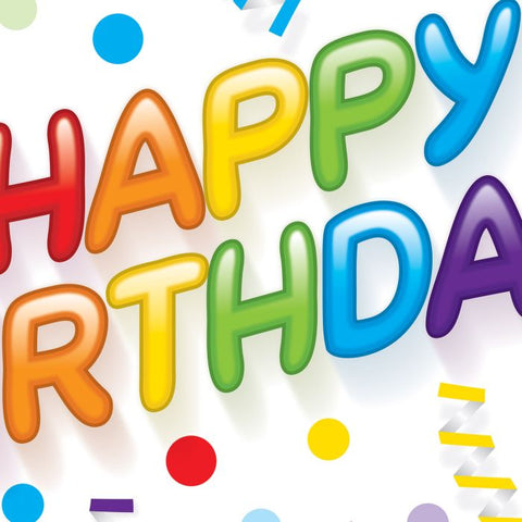 Happy Birthday Yard Sign – 11.5” x 15.5” All-Weather Plastic Lawn Sign with Metal Stake – 1 Per Pack