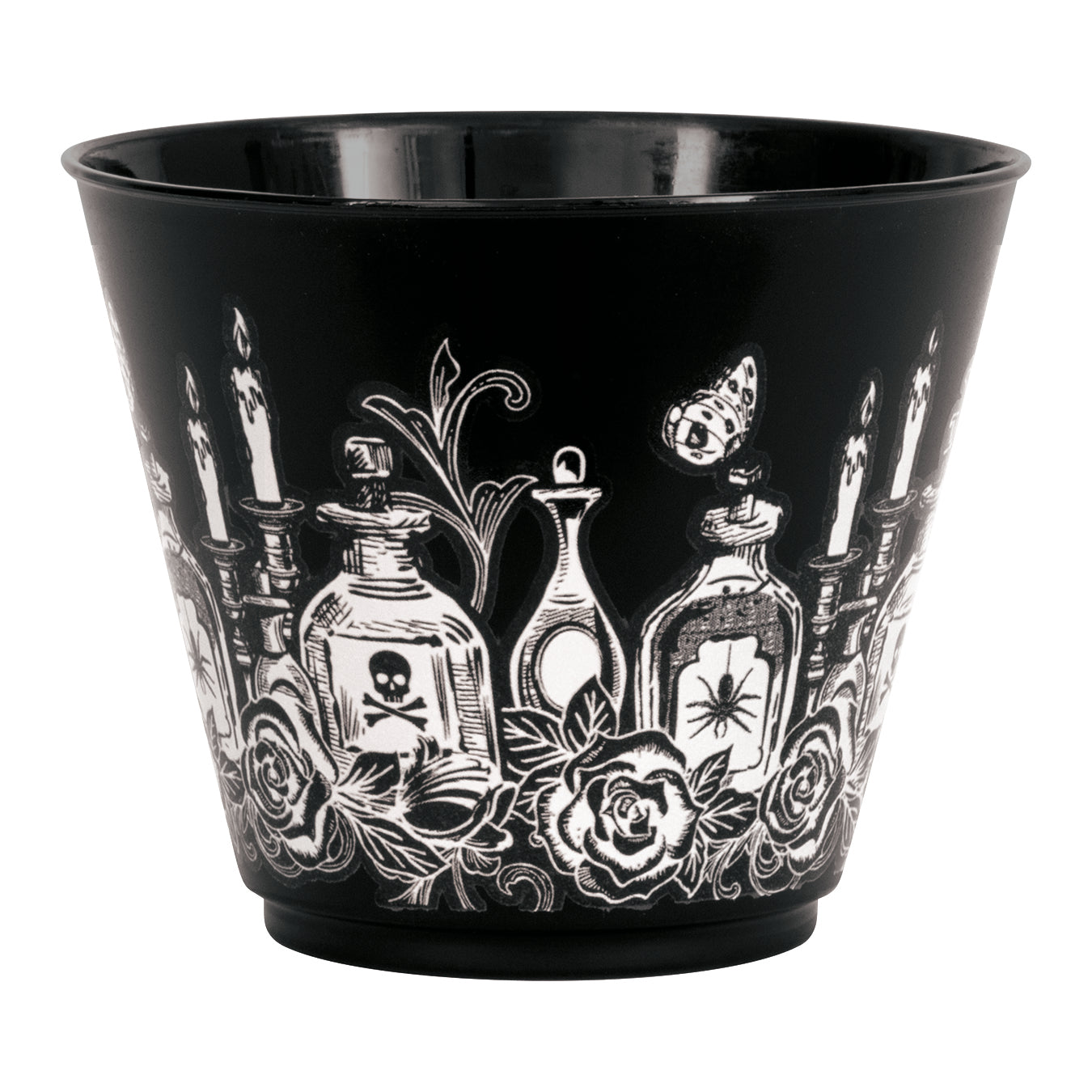 Sketchy Skull 9oz Reusable Plastic Tumblers  8ct