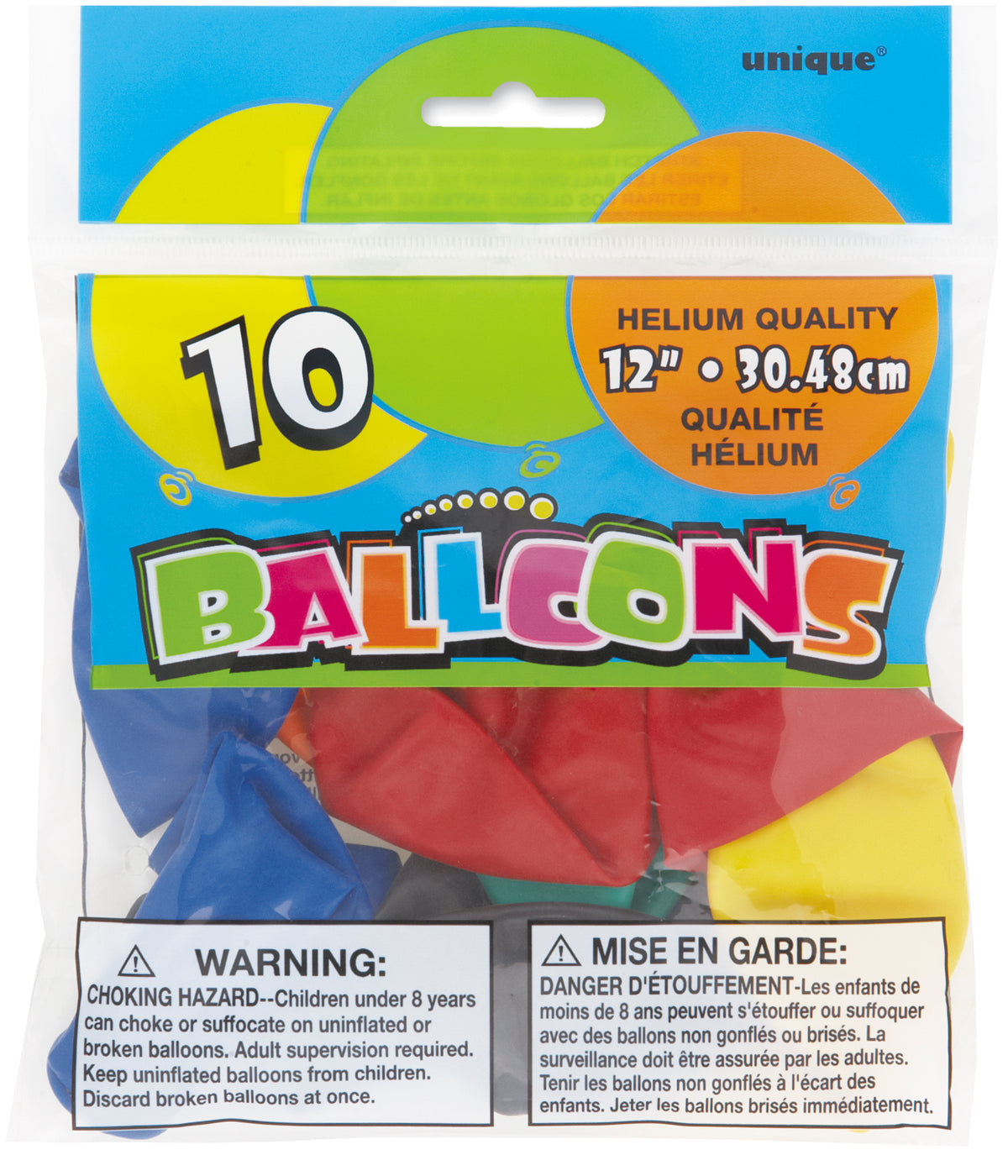 12" Latex Balloons – 10ct Assorted Party Balloons