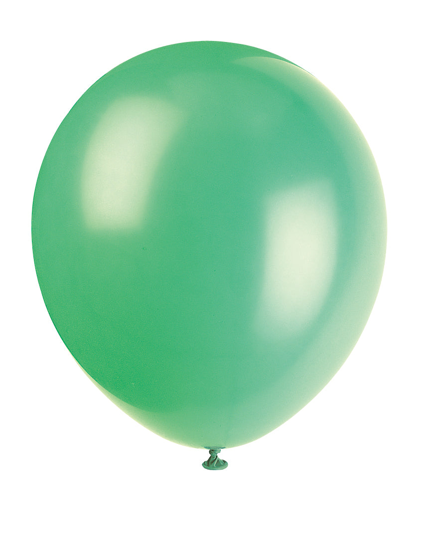 12 Latex Balloons  10ct - Emerald Green"