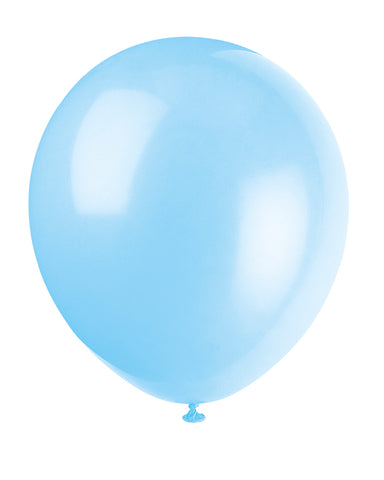 12 Latex Balloons  10ct - Baby Blue"