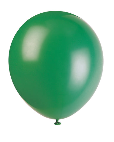 12 Latex Balloons  10ct - Forest Green"