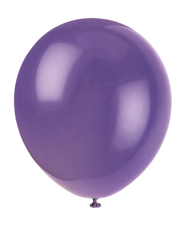 12" Latex Balloons  10ct - Amethyst Purple
