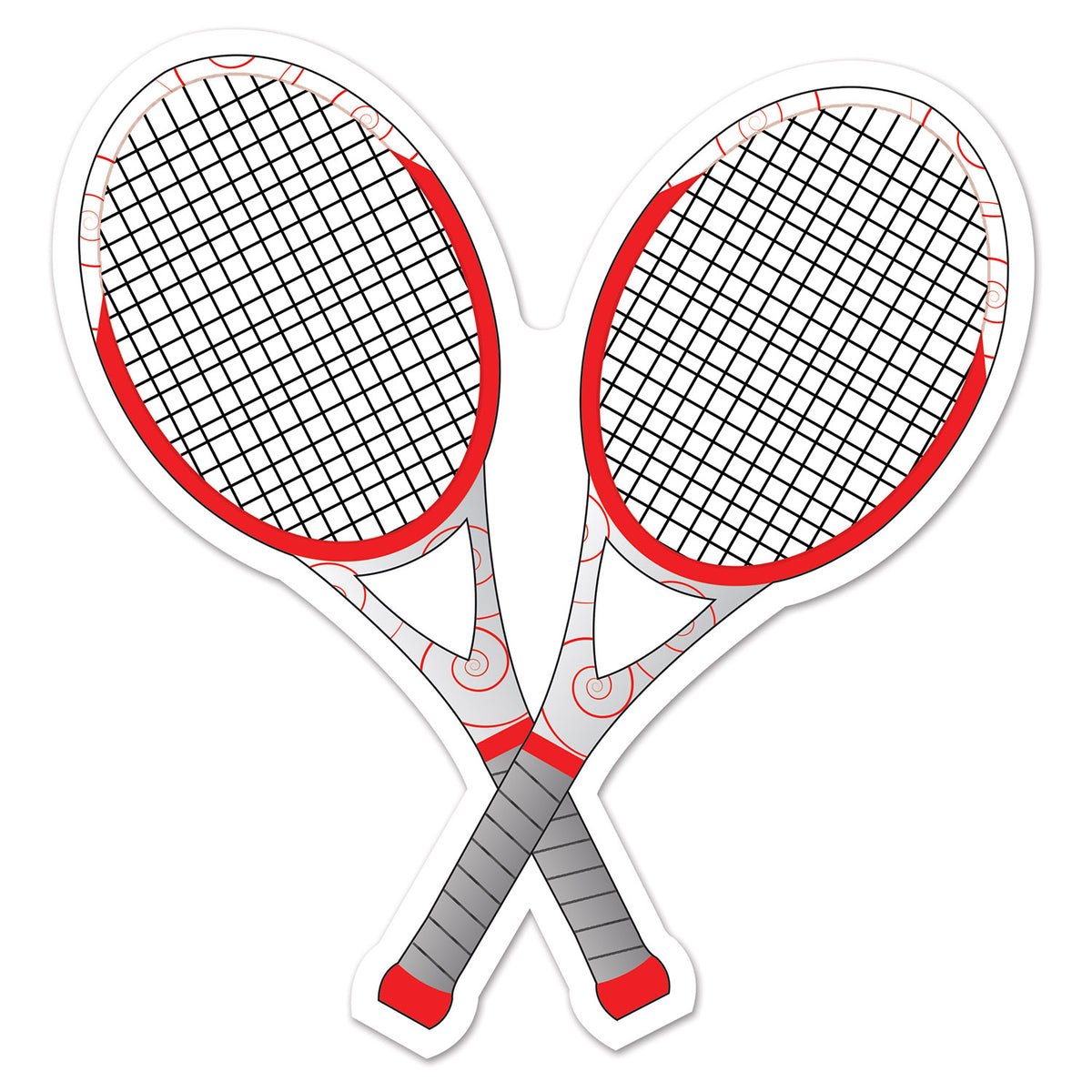 Tennis Racquets Cutout 10" Printed 2 sides