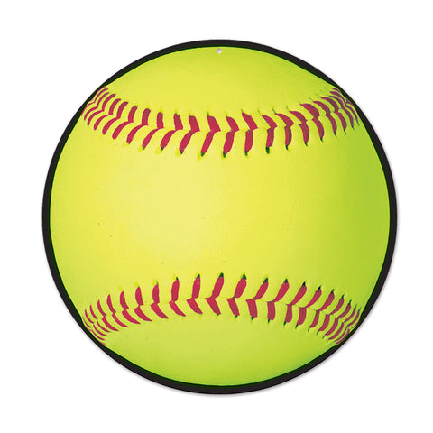 Softball Cutout 10" Paper Printed 2 Sides