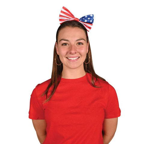Patriotic Bow Headband 1 per package