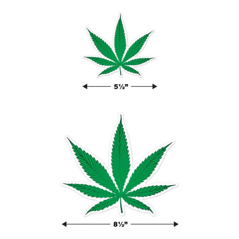 Marijuana Leaf Cut-outs 2 sizes 6 per package