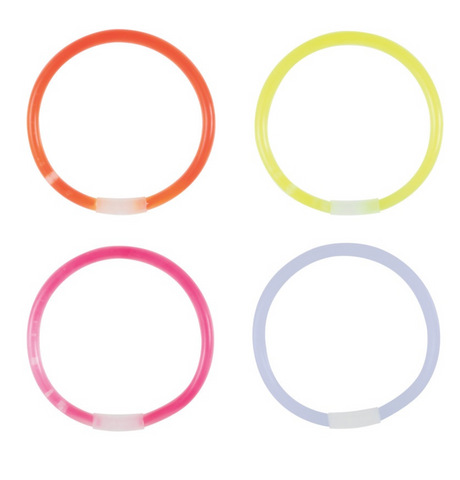 Glow Necklaces Assorted Colors 22" – 4 Pack Party Light Sticks