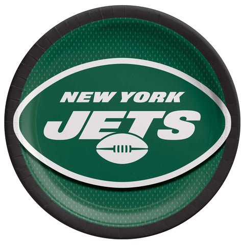 New York Jets 9" Round Plates Package of 8