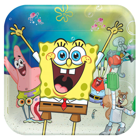 Copy of SpongeBob© 9" Square Plates Package of 8