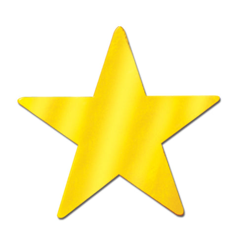 Gold Foil Star 12" Cutout 2 sided 1 per package