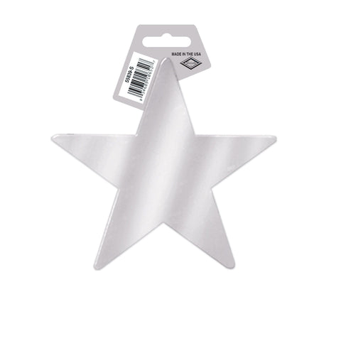 Silver Foil Star 12" Cutout 2 sided 1 per package