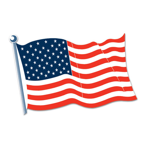 American flag cutout double sided party decoration available in Manahawkin, NJ.  at Party Fair