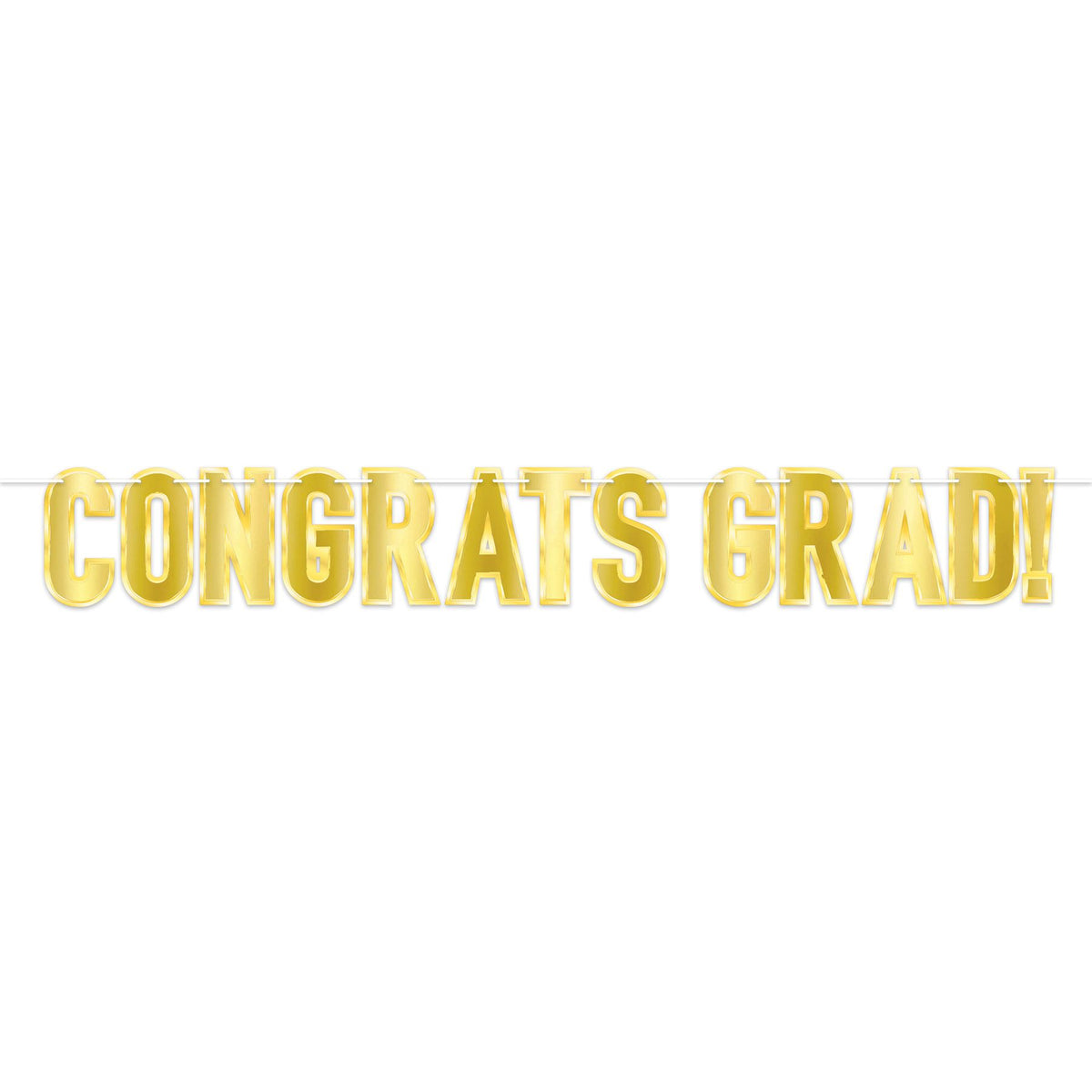 Gold foil Congrats Grad graduation banner party decoration available in Manahawkin NJ