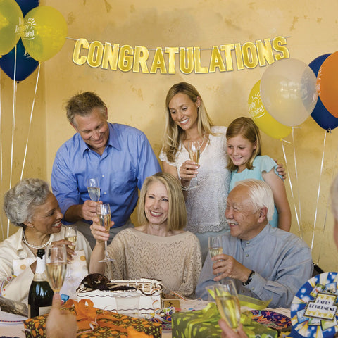 Foil Congratulations Streamer, Size: 7" x 5' 6”, Assembly required