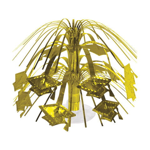 Gold Grad Cap Cascade Centerpiece 7½ inches tall for graduation party decorations in Manahawkin NJ