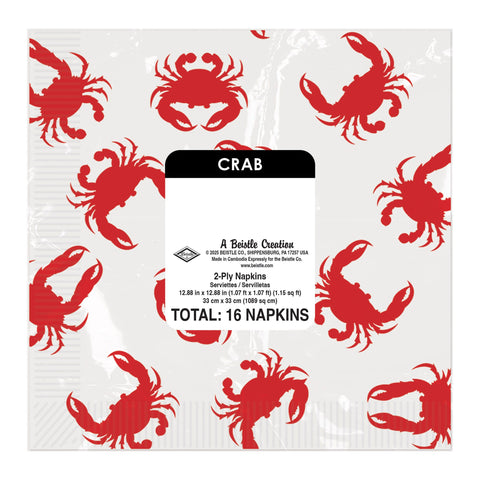 Crab themed napkins in original packaging 16 count