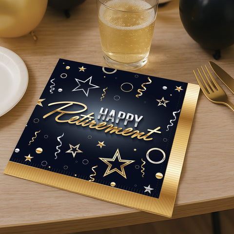 Happy Retirement Luncheon Napkins