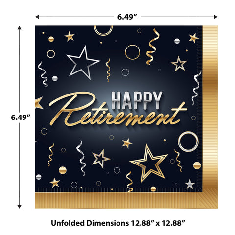 Happy Retirement Luncheon Napkins