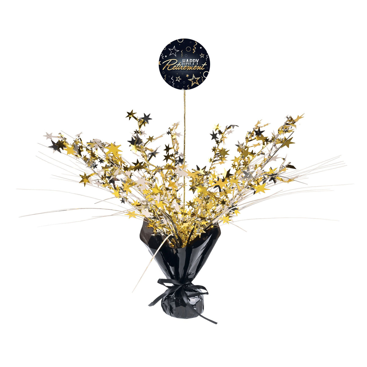 Happy Retirement Gleam 'N Spray 18” Centerpiece