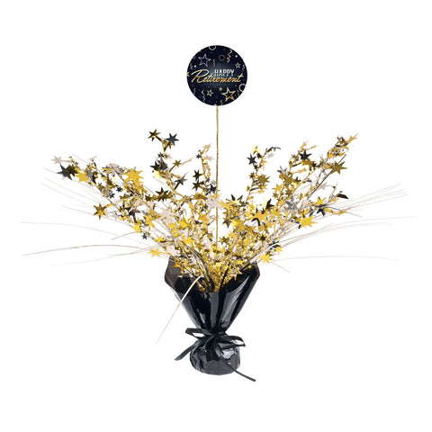 Happy Retirement Gleam 'N Spray 18” Centerpiece