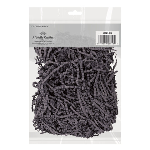 Paper Shreds- Color Black,  2oz