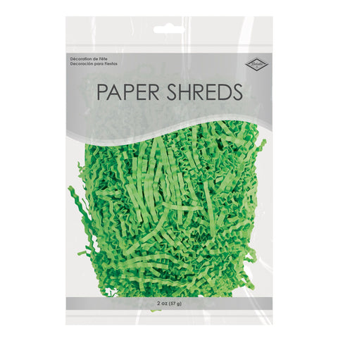 Paper Shreds- Color Lime Green,  2oz