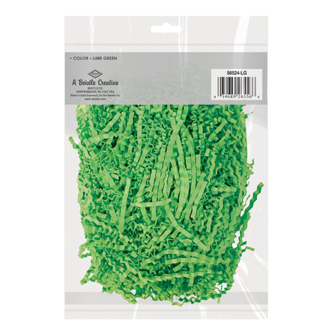 Paper Shreds- Color Lime Green,  2oz