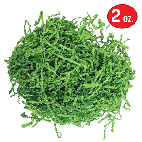 Paper Shreds- Color Lime Green,  2oz