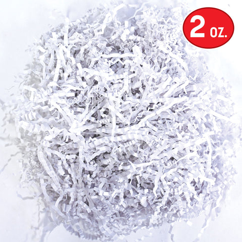 Paper Shreds- Color White,  2oz