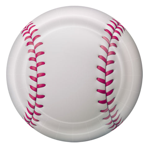 Baseball 9 inch paper plates with classic baseball design disposable party plates 8 count available near Manahawkin, NJ
