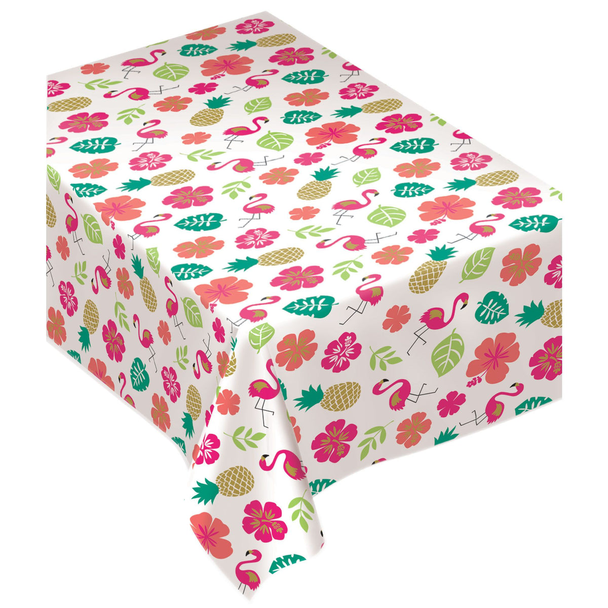 Aloha Flannel-Backed Vinyl Table Cover 52" x 90"