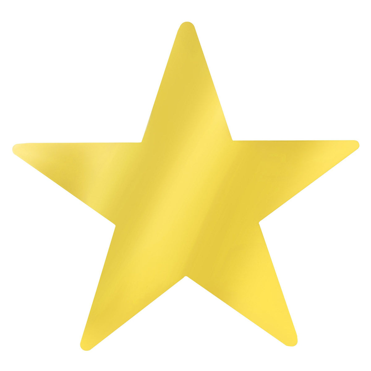 Metallic Gold Star Cutouts 3 1/2" 2 Sided Foil 12 Per Package