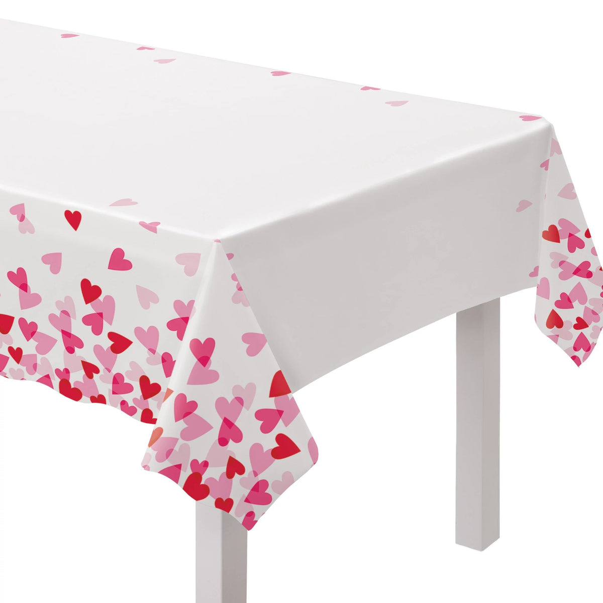 Heart Party Plastic Table Cover 54" x 102"