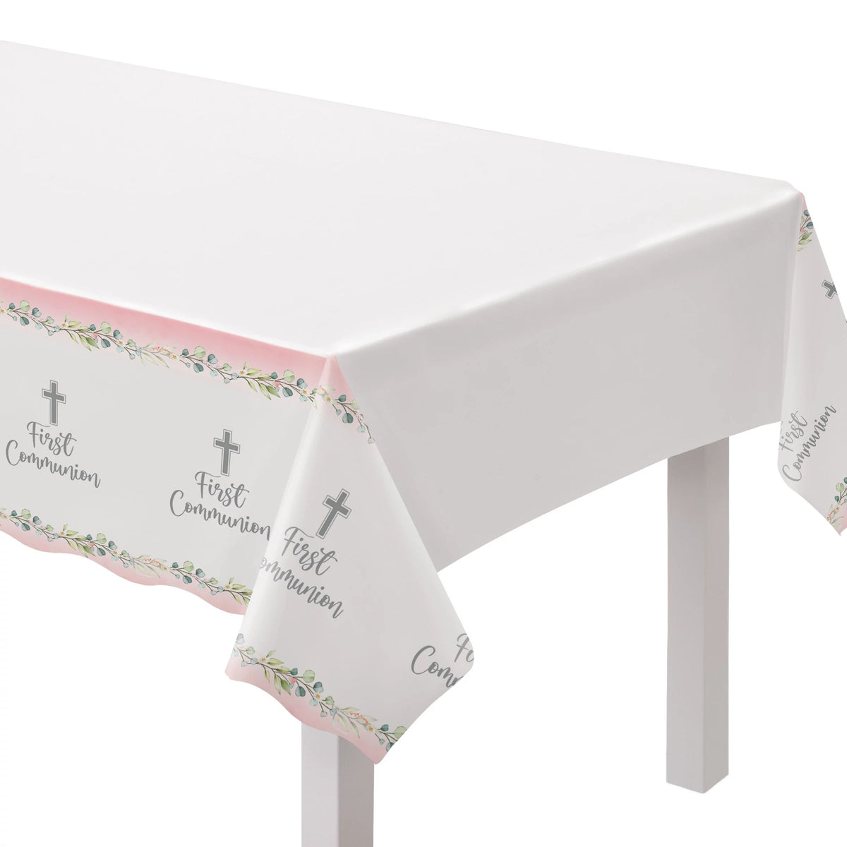 My First Communion Pink Table Cover