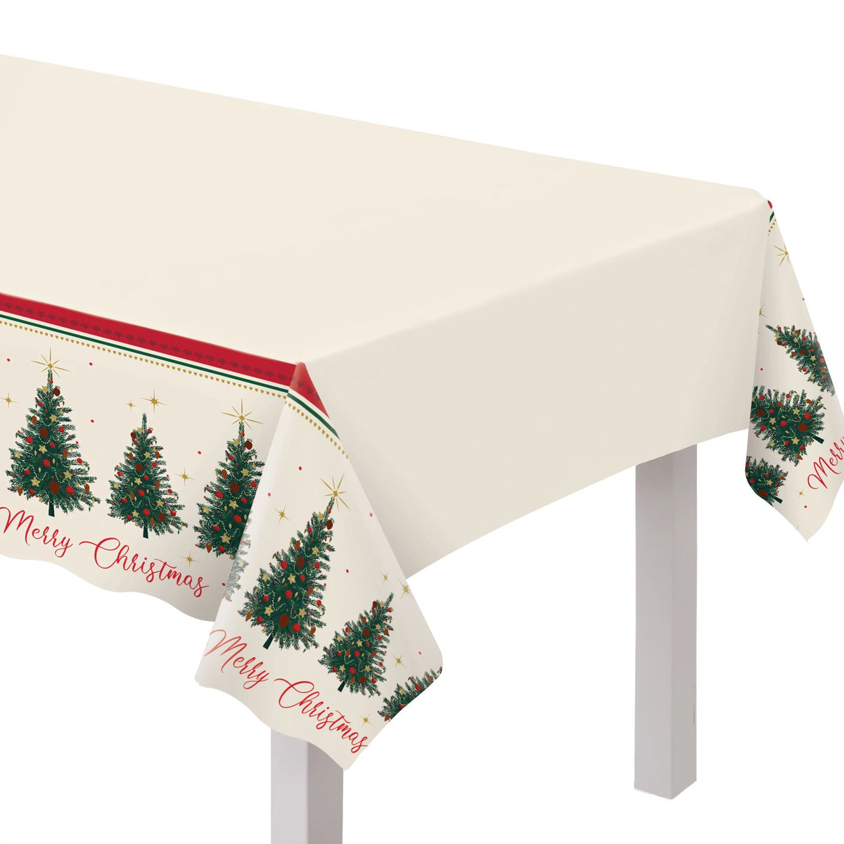 Elegant Evergreen Plastic Table Cover 54" x 102"