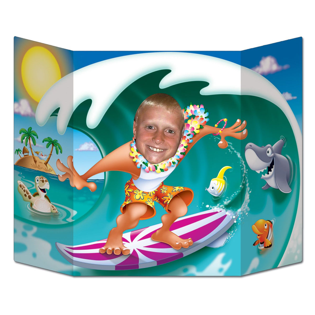 Surfer Dude Photo Prop 3' x 25" Card Board 1 per Package