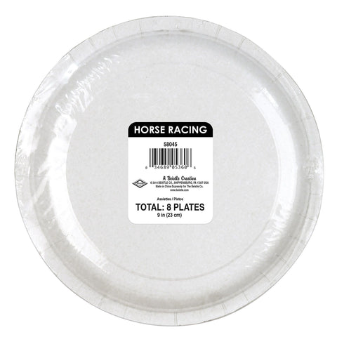 Horse Racing theme 9" paper plate packaging