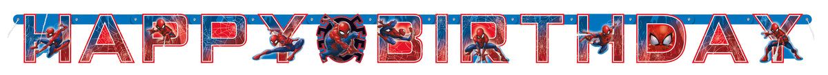 Spider-Man Jointed Banner – Large 6.4 ft | Marvel Birthday Party Decoration